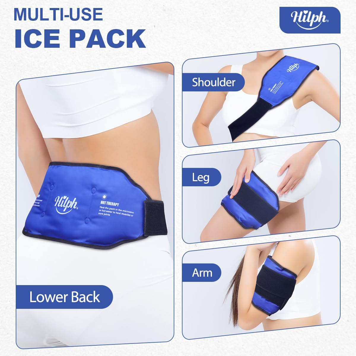 Ice Pack for Low Back Pain Relief, Back Gel Ice Pack Belt for Lower Back Pain