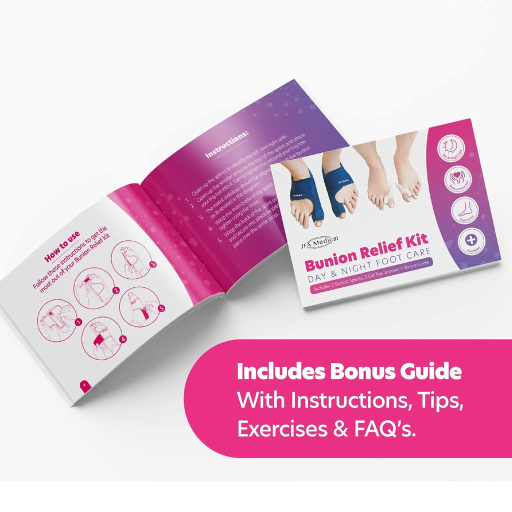 JFA Medical Bunion Corrector, Bunion Splint Toe Separators, Pain Relief & Protec