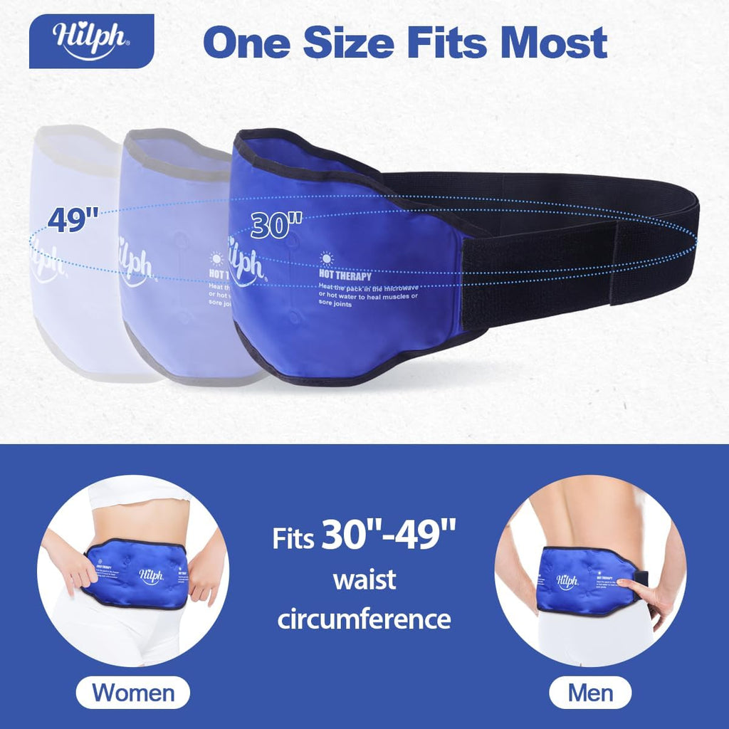 Ice Pack for Low Back Pain Relief, Back Gel Ice Pack Belt for Lower Back Pain