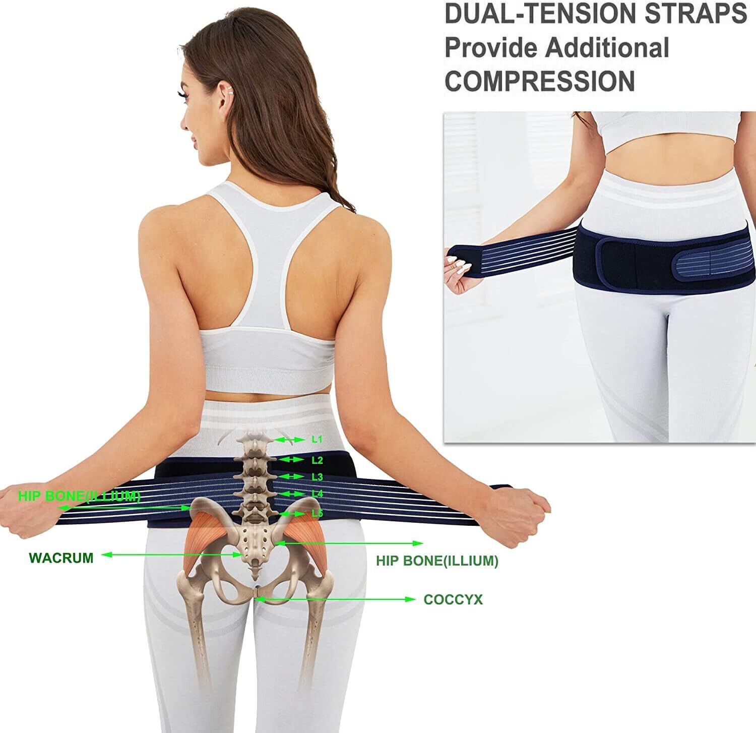 2025 Pain Reliefe Back BELT Lower Back Pelvic Support Belt Sciatica Lumbar UK