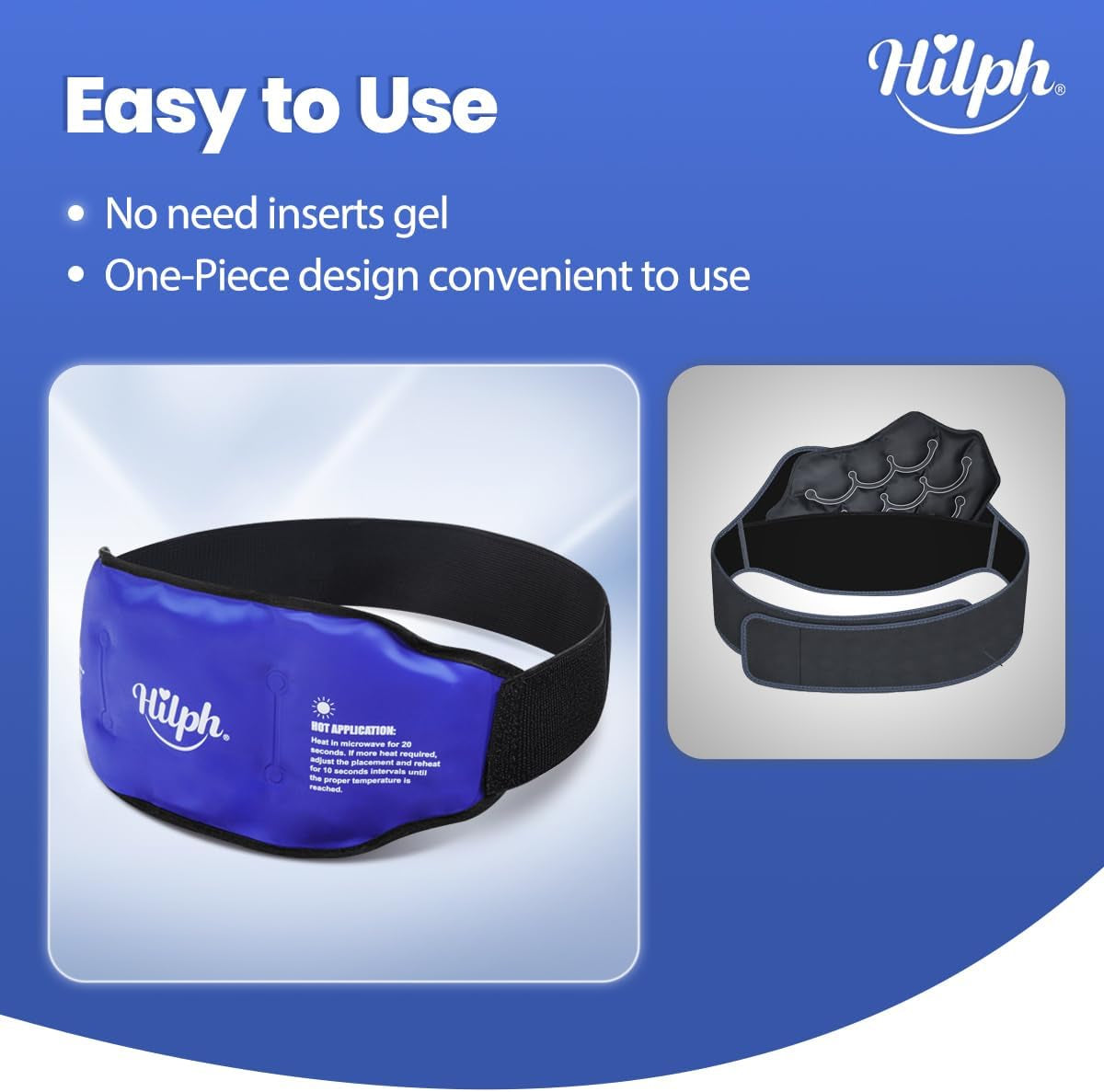 Ice Pack for Low Back Pain Relief, Back Gel Ice Pack Belt for Lower Back Pain